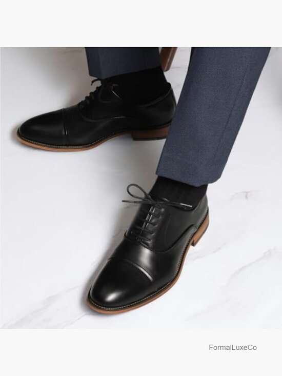 Men\'s Lace Up Cap-Toe Formal Dress Shoes Oxfords main image 4
